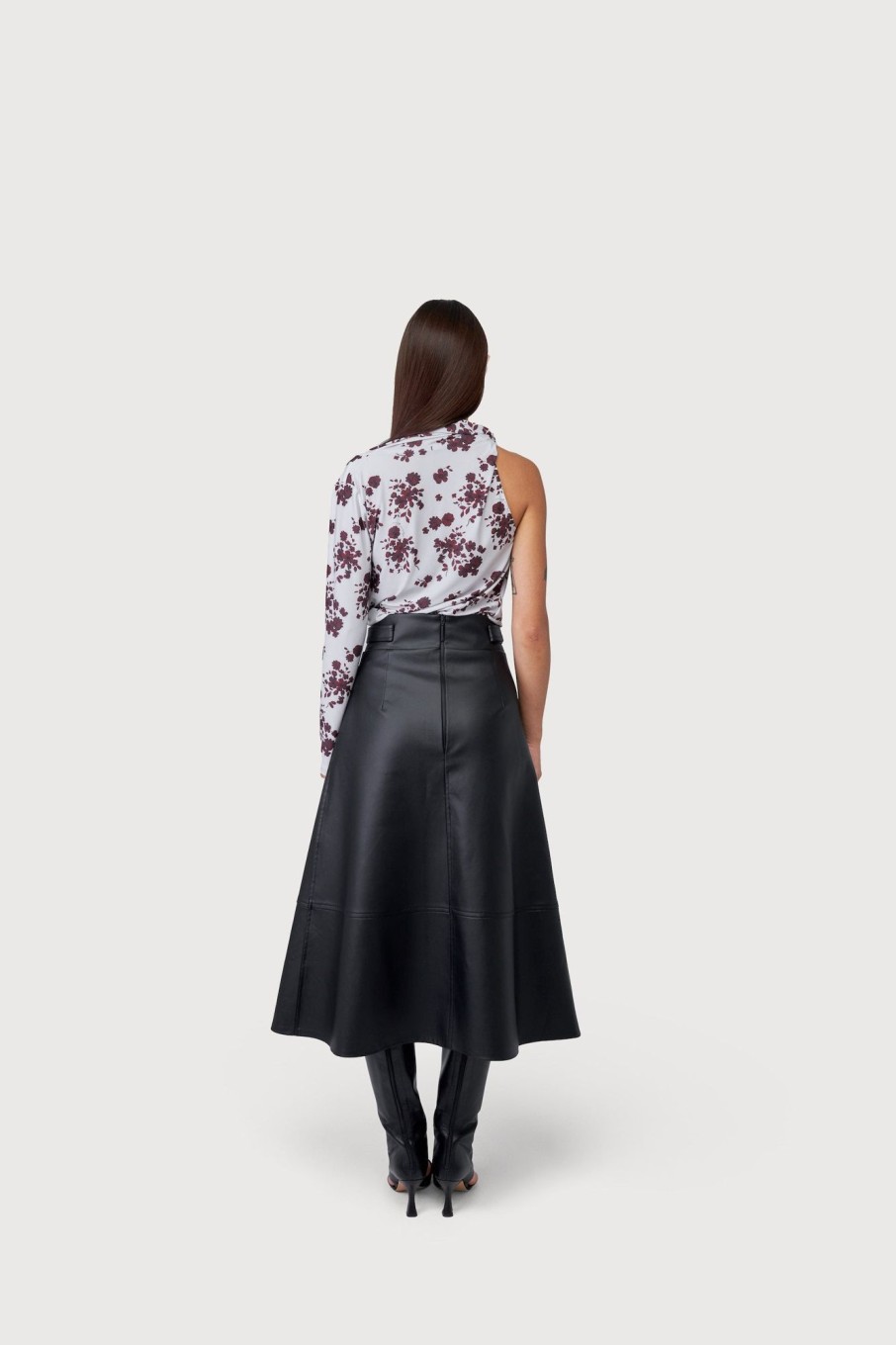 Bottoms Nafsika Skourti | Urban Leather A-Line Skirt