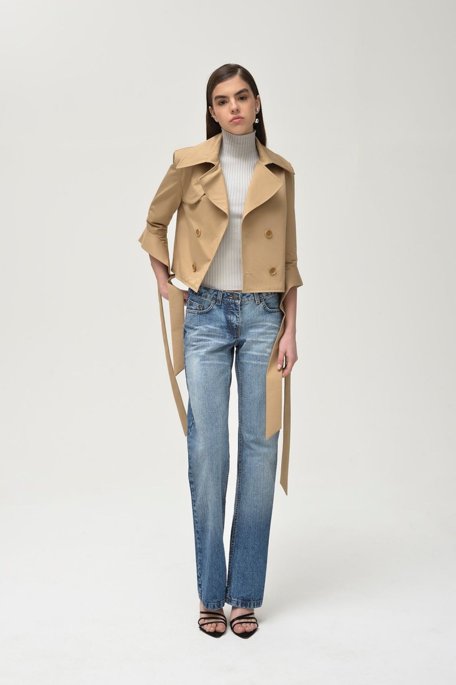 Outerwear Nafsika Skourti | Cropped Dreamer Sleeves Trench