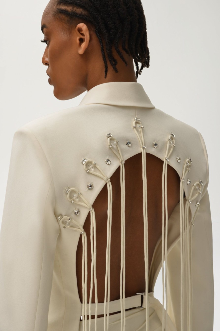 Outerwear Nafsika Skourti | Intricate Blazer Cream