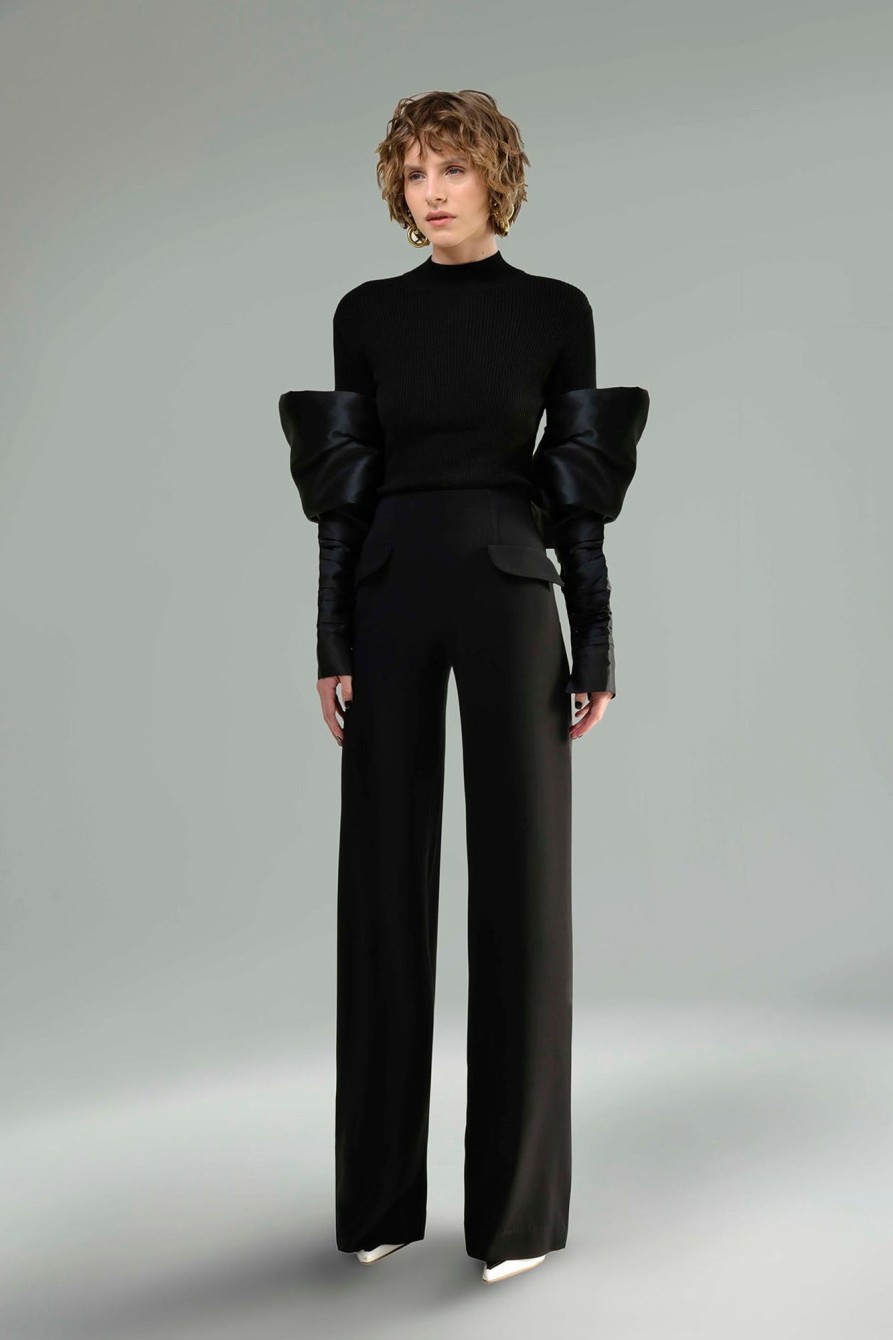 Tops Nafsika Skourti | Turtleneck With Couture Sleeves