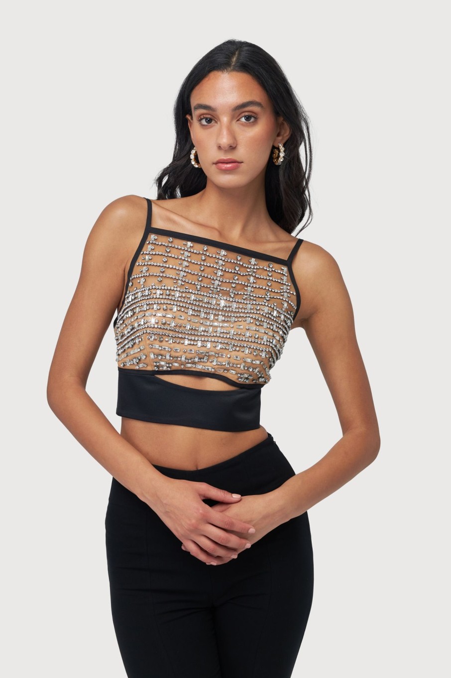 Tops Nafsika Skourti | Crystal Duchess Crop Top