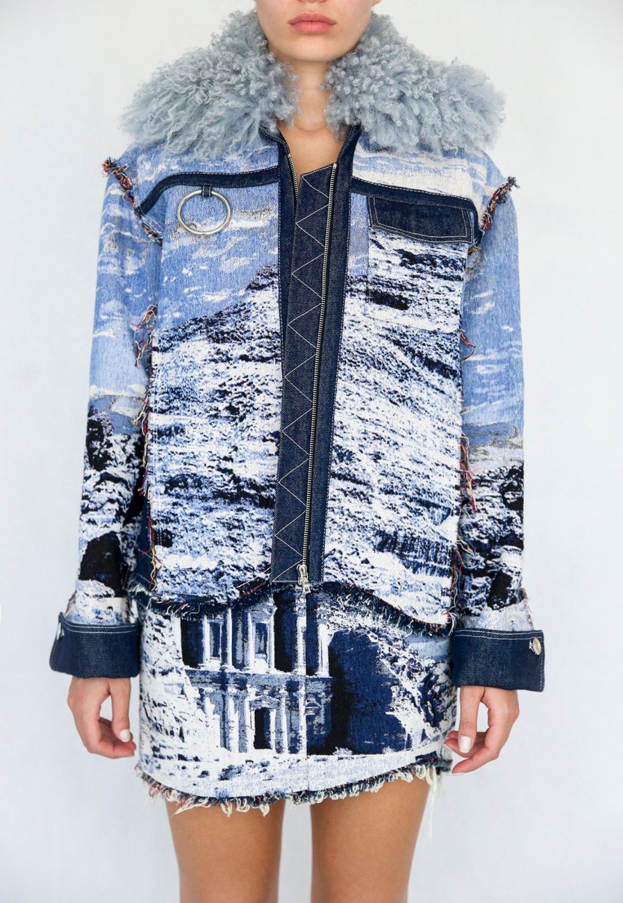 Outerwear Nafsika Skourti | Antiquity Jacket - Petra Blue