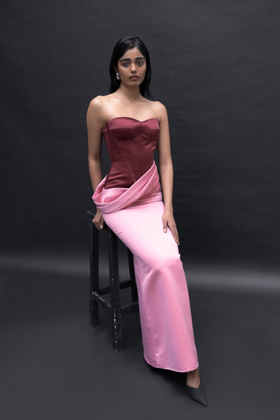 Dresses Nafsika Skourti | The Two-Tone Undressed Gown