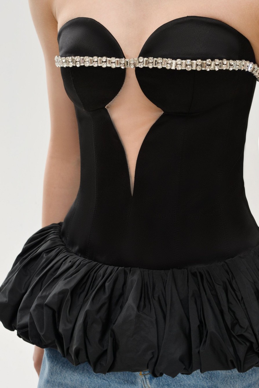 Tops Nafsika Skourti | Inner Star Ruffle With Crystal Trim