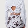 Tops Nafsika Skourti | Cropped Drawstring Shirt