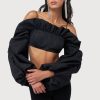 Tops Nafsika Skourti | Midnight Drama Crop Top