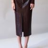 Bottoms Nafsika Skourti | Leather Rodeo Midi Skirt